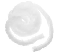 Zerodeko White Faux Ribbon for Craft 3 Meter Roll Synthetic Material Christmas Tree Decorative Ribbon Fuzzy Texture, Chic and Elegant Trim for Holiday Decoration Projects