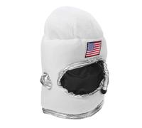 Zerodeko White Lightweight Astronaut Helmet for Women, Comfortable Polyester Spaceman Headgear, Ideal for Dress Up Game Cosplay Costume Events