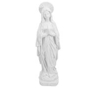Zerodeko White Resin Virgin Mary Statue Catholic Indoor Sculpture for Home and Altar Decor, Lightweight Small Blessed Virgin Mary Figurine Creating Peaceful Ambiance