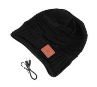 Zerodeko Wireless Wireless Technology Beanie Hat with Stereo Headphones, Black Polyacrylic Fiber Winter Hat Featuring Ventilation and Long Stand-by Time, for Outdoor Sports and Cold Weather