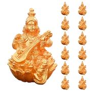 Zerodeko with Refined Craftsmanship 16pcs Small Ornaments Resin Statues Seated on A and Timeless Beauty Sturdy Spiritual Sculptures for Altar and Home Office Temple Décor