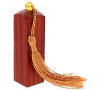 Zerodeko Wood Blank Seal Stamp 2cm with Tassel, DIY Craft Tool for Name Carving and Calligraphy, Natural Wood Stamper for Painting and Signature Practice
