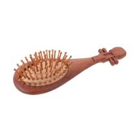 Zerodeko Wood Hair Massager Comb with Airbag, Chinese Lute Design, Smooth Polished Sandalwood for Scalp Care, Minimizing Breakage and Reducing Static, for Office Desks and Birthdays