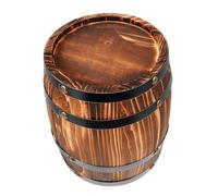 Zerodeko Wooden Barrel Ornament Small Oak Barrel Decorative Wine Prop Rustic Bar Home Decoration 8 Inch Wood Craft Accent
