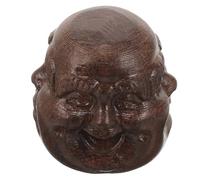 Zerodeko Wooden Buddha Head Statue for Home Decor Handcrafted Wood Figurine Serene Craft Sculpture for Zen Ambiance and Buddhist Culture Enthusiasts
