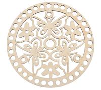 Zerodeko Wooden Crochet Basket Bottom Base for Creating Replacement Tool 2pcs Smooth Beige Wood for Bag Making for Cross-Body Bags