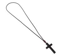 Zerodeko Wooden Cross Necklace for Men Women Versatile Car Mirror Decoration Durable Wood Faith Symbolism Unique for Spiritual Beliefs Sustainable Material Cross