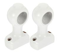 Zerodeko Wooden Curtain Rod Bracket Curtain Rod Holder for Wall Heavy Duty Pole Brackets Easy Install Hooks for Curtains Fits Most Window Drapery Rods 2 Pack 4.13 X 2.24 X 1.22 in