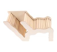 Zerodeko Wooden Hamster Hideout with Climbing Ladder, DIY Paintable Small Pet Nest for Guinea Pigs and Hamsters, Safe Natural Wood House for Sleep and Cage Decoration