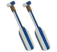 Zerodeko Wooden Hanging Ornaments Wall Decor 2pcs for Nautical Themed Rooms, Mediterranean Style Wooden Oar Beach House Decoration Home