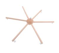 Zerodeko Wooden Mobile Frame Sturdy DIY Nursery Hanging Stand with Height and Multiple for Wind Chimes and Accessories Stable Six-Leg Base Spherical Decor Holder