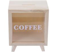 Zerodeko Wooden Money Box, Clear Display Box, Piggy Bank Ballot Box, Money Tin That Cant Be Opened, Tip Jar Suitable for Children's Gifts Home Decoration