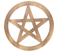 Zerodeko Wooden Pentacle Altar Ornament Spiritual Tray for Home Decor Religious Rites Adornment Carved Wood Craft Gift Suitable for Yoga Practice and Meditation