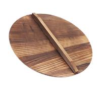 Zerodeko Wooden Pot Protector round Frying Pan Lid with Ergonomic Handle, Convenient to Use and Prevents Moisture Evaporation, Kitchen Pot Cover for Stir Fry Cooking