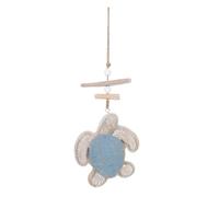 Zerodeko Wooden Sea Turtle Wall Art Coastal Ocean-Themed Hanging Sculpture for Rooms and Beach Decor Lightweight Sky-Blue Summer Ornament Easy to Install Nautical Home Accent