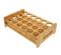 Zerodeko Wooden Shot Glass Holder and Serving Tray for Whiskey and Brandy Compact Display Stand Organizer for Home Party Bar Use