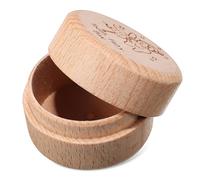 Zerodeko Wooden Tooth Box Baby Keepsake Box for Boys and Girls Smooth Edges and Tight Seal Beautiful Natural Wood Grain Design for Preserving Baby Teeth