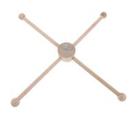 Zerodeko Wooden Wind Chime Stand DIY Kit Round Frame, Mobile Hanger for Indoor and Outdoor Nursery Décor, Musical Wind Chimes Equipment Holder for Wall, Balcony, Ceiling