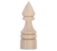 Zerodeko Work Toppers Flagpole Toppers 4x10cm Solid Wood Decorative Easy to Clean Traditional Column Finials for Home Projects and DIY Crafts