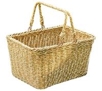 Zerodeko Woven Hand-made Fruit and Vegetable Basket with Handle, Sturdy Pp Material, Practical Kitchen Storage Basket for Organizing Food and Snacks, for Or Living Space Use