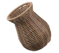 Zerodeko Woven Vase for Flowers Decorative Rattan Vase Tall Floor Plastic Rustic Style Round Home Decor Easy to Clean
