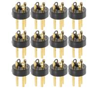 Zerodeko Xlr Construction and Abs High Consistent Reliability Ensuring 12pcs -pin Male Cable Plug Adapter Metal Sound Quality for Microphone Suitable Speaker and Microphone Audio