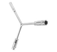 Zerodeko Y-Shaped 3-Way Hex Socket Wrench 10mm 12mm 6-Point Car Tire Valve Removal Tool and Tire Stem Extractor for Motorcycle Bicycle Repair