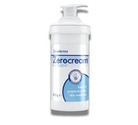 Zeroderma Zerocream Emollient Cream 2-in-1 Moisturiser & Soap Substitute, for Eczema, Psoriasis & Dry Skin Conditions. Hydrating Relief for Flaking Skin, 500g