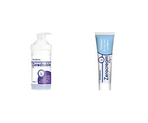 Zeroderma Zerodouble Gel 500g - Moisturising Emollient Gel for Dry Skin Conditions & Zerocream Emollient 50g, For Dry Skin, Eczema and Dermatitis, Dry Skin Moisturiser, Helps Restore The Skin Barrier