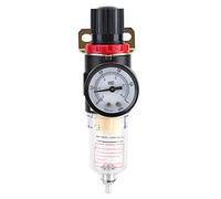 Zerodis 1/4" Air Filter Regulator with Gauge, Compressed Air Pressure Regulator Water Trap Moisture Separator for Air Compressor Tools