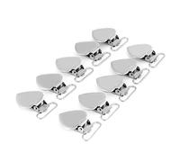 Zerodis 10 Package for Silver Metal Support, Bright Finish, Robust Clothing, Ideal for do -e -e Fiching and Replacement of Old Pliers