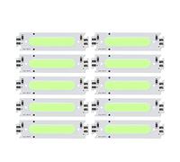 Zerodis 10 Pcs LED COB Chips, 12v 2w COB LED Lamp Module 160 Lumens Effectively Heat Dissipation, Energy Saving Soft Light Uniform Glow for DIY Projects Car Lamp Beads (Green Light)