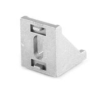 Zerodis 10 Pieces Aluminum Alloy L Shape Bracket, 35x35mm Corner Brackets with 14.3x6.6mm Oval Mounting Holes, for Doors, Furniture and More