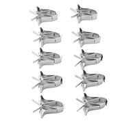 Zerodis 10 Stainless Steel Bird Food Holders Fruit Vegetable Clips with Handle for Parakeet Cockatiel Conure Cage Pet Supplies Bird Accessories Small Animal Treat Dispenser