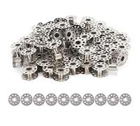 Zerodis 100pcs Sewing Machine Bobbins, Household Metal Bobbins Universal Bobbins Replacement Parts