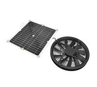 Zerodis 100W Solar Panel Fan 3000 Rpm Solar Powered Exhaust Fan Exhaust Ventilation Fan Kit Round Ventilation Enclosure Fan for Shed Greenhouse Chicken Coop Pet Toilet House