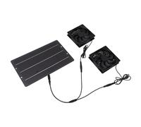 Zerodis 10W Solar Panel Fan Kit, Pool Heater Solar Panels, Kit Weatherproof Solar Powered Dual Exhaust Fan Wall Mounted for Chicken Coops Greenhouses Sheds Dual Exhaust Fan Wall Mounted