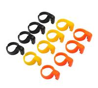Zerodis 12 Pcs Finger Ring Cutters, Plastic SK5 Steel Blades Utility Rings Knife for Finger Portable Finger Knife Rings for Cutting Yarn, Fishing Line, Weaving, Mixed Color