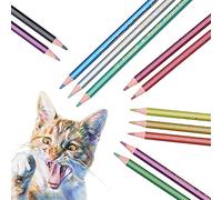 Zerodis 12Pcs Colored Pencil Set, Metallic Fluorescent Professional Coloring Pencil Art Colored Pencils Sketch Graffiti Painting Supplies for Adults and Kids(Neon Color Pencils)