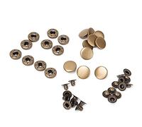 Zerodis 15mm Metal Press Stud Snap Button Fastener for Clothing Accessories, Durable Copper Construction, Ideal for DIY Sewing Projects, 10Pcs Set for Home Repairs (831 Bronze 15MM Button)