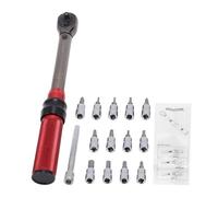 Zerodis 15Pcs Click Torque Wrench Set, 1/4 Inch Drive with 72 Tooth Ratchet, 2.5 to 30 Nm Torque Range for, E Bike and Motorcycle Maintenance