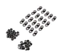 Zerodis 20 PCS Shoelace Buckles, Alloy Metal Boot Hooks Lace Fittings with Rivets Repair Buckle for Climbing Boot Shoelace Buckle Handbag Straps Connector DIY Purse Making, Default