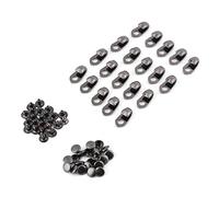 Zerodis 20pcs/set Boot Hooks Lace Buckles Boot Lace Hooks Shoelace Fittings With Rivets Leather Rivets Double Caps Rivet Decoration