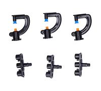 Zerodis 20Set GType Refractive Mist Nozzle, Irrigation Sprinkler Head Micro Spray Nozzles ABS Durable Cooling Misting Sprayer Set for Greenhouses Flowers Vegetable