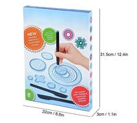 Zerodis 21 Pcs Children Drawing Template Ruler, ABS Material, Unique Gear Design, Ideal for Creative Drawing and Family Fun