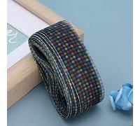 Zerodis 25mm 10 Yards Printed Dots Polyester Ribbon Wave Points DIY Sewing Hair Bow Accessories with Dye Safe Fabric for Gift Wrapping (Printed 2 Ribbons)