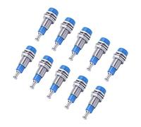 Zerodis 2mm Banana Jack Socket Plated Copper ABS Panel Mount Binding Post M6 Thread 30V AC 60V DC 10A Quick Install for Electronic Equipment Test Panels (Blue)