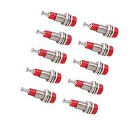 Zerodis 2mm Banana Jack Socket Plated Copper ABS Panel Mount Binding Post M6 Thread 30V AC 60V DC 10A Quick Install for Electronic Equipment Test Panels (Red)