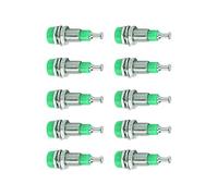 Zerodis 2mm Banana Jack Socket Plated Copper ABS Panel Mount Binding Post M6 Thread 30V AC 60V DC 10A Quick Install for Electronic Equipment Test Panels (Green)