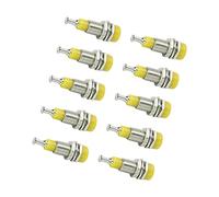 Zerodis 2mm Banana Jack Socket Plated Copper ABS Panel Mount Binding Post M6 Thread 30V AC 60V DC 10A Quick Install for Electronic Equipment Test Panels (Yellow)